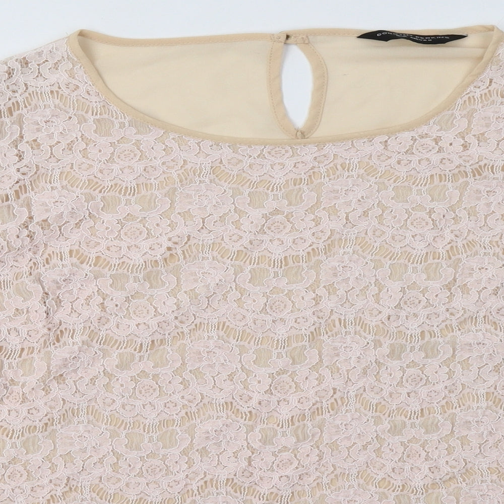 Dorothy Perkins Womens Beige   Basic Blouse Size 16
