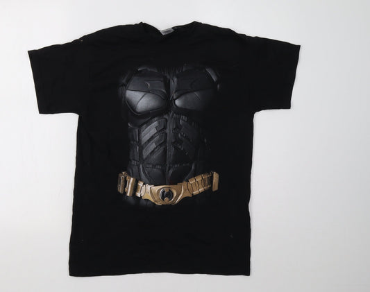 Fruit of the Loom Boys Black   Basic T-Shirt Size 12-13 Years  - the dark knight