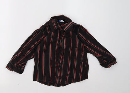 Preloved Adams Boys Red Striped  Basic Button-Up Size 2-3 Years - Front