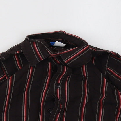Preloved Adams Boys Red Striped  Basic Button-Up Size 2-3 Years - Detail