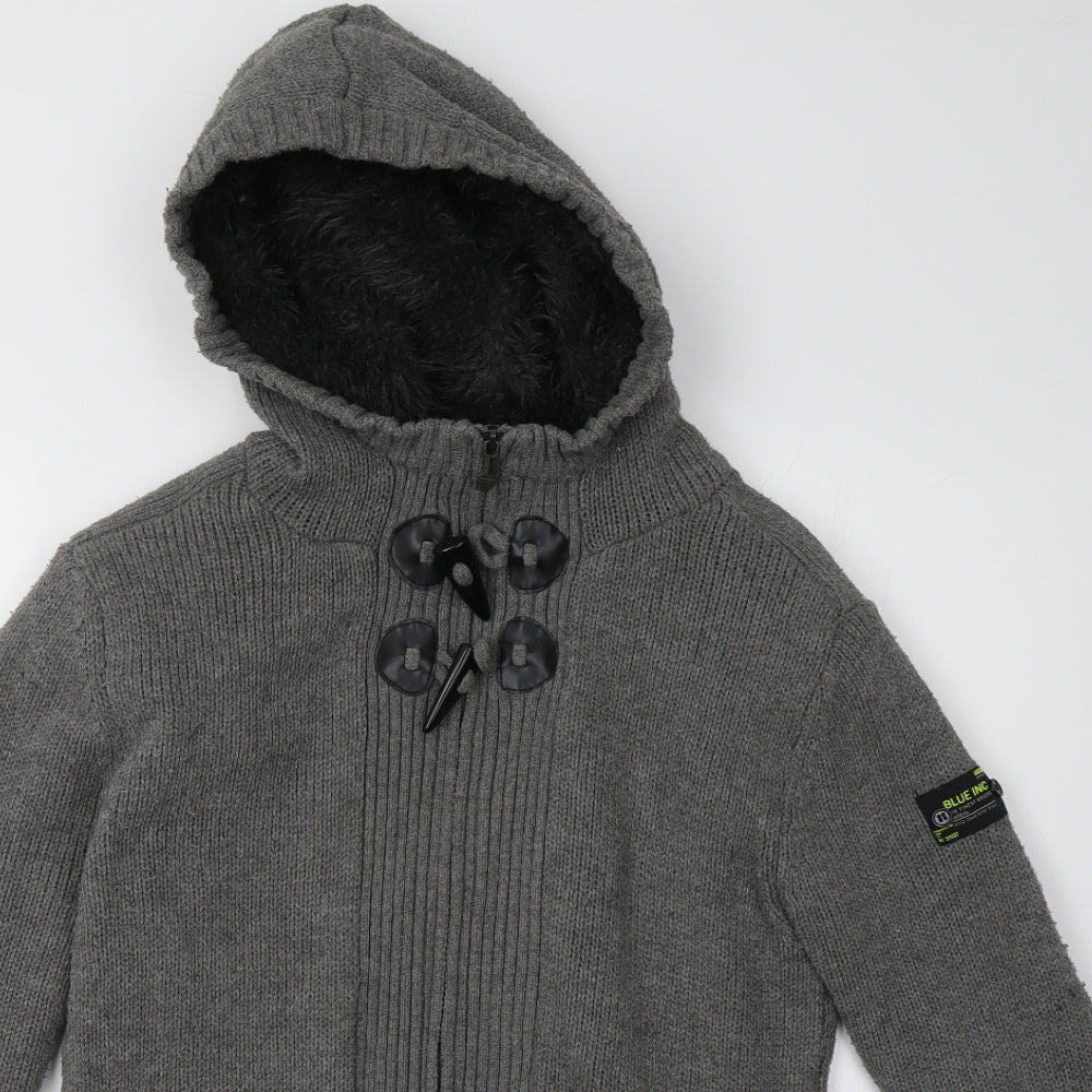 Blue Inc Mens Grey   Jacket  Size XS