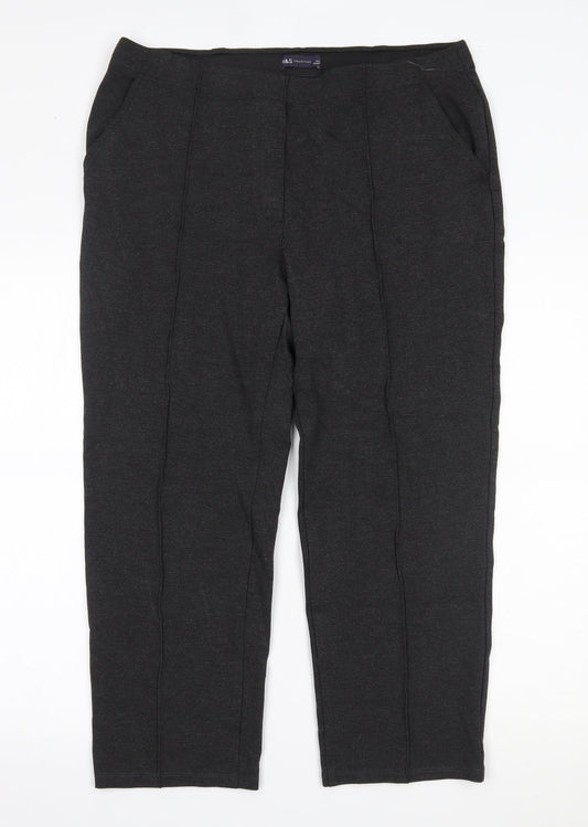 Marks and Spencer Womens Grey   Trousers  Size 16 L23.5 in