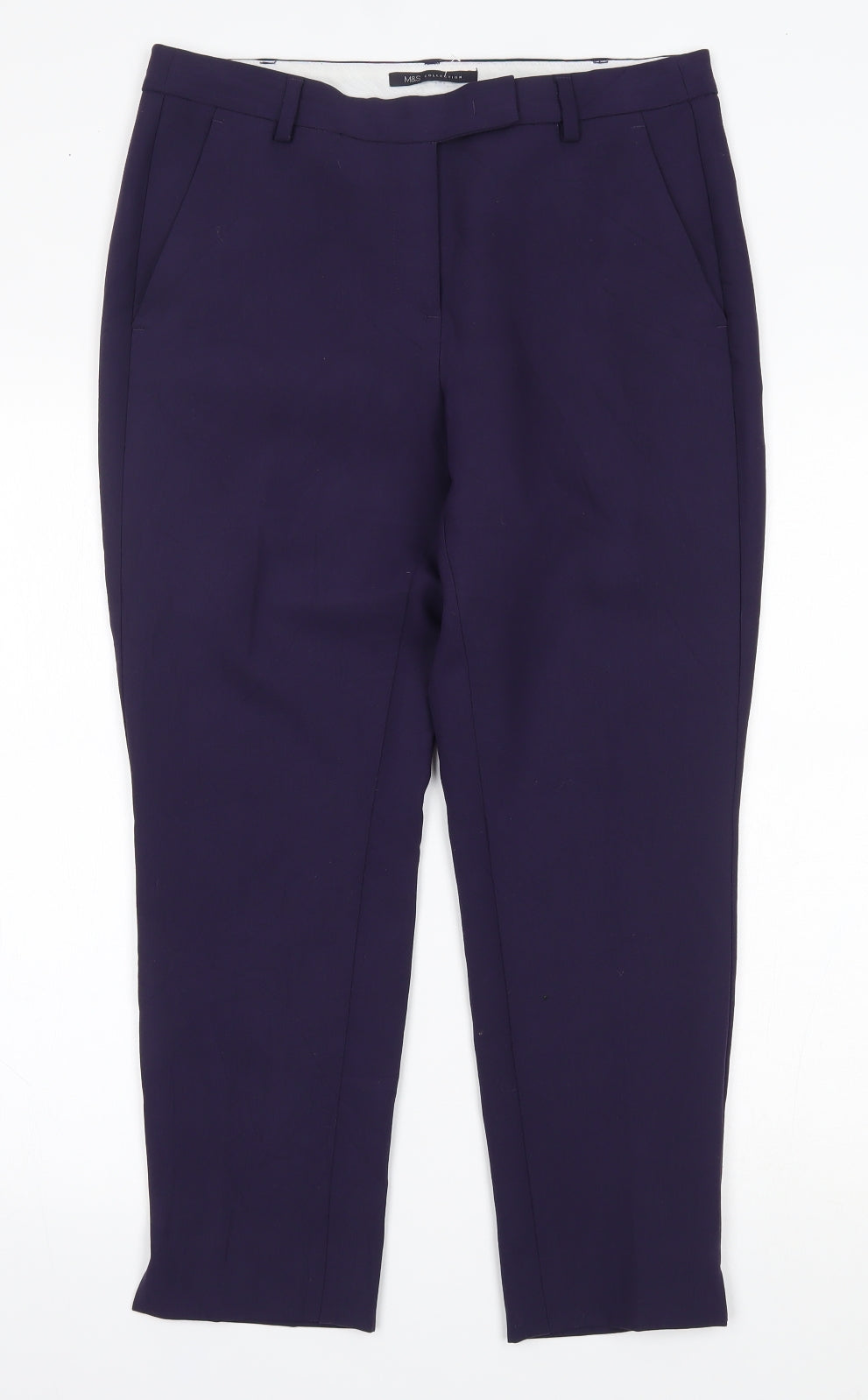 Marks and Spencer Womens Purple   Trousers  Size 12 L25 in