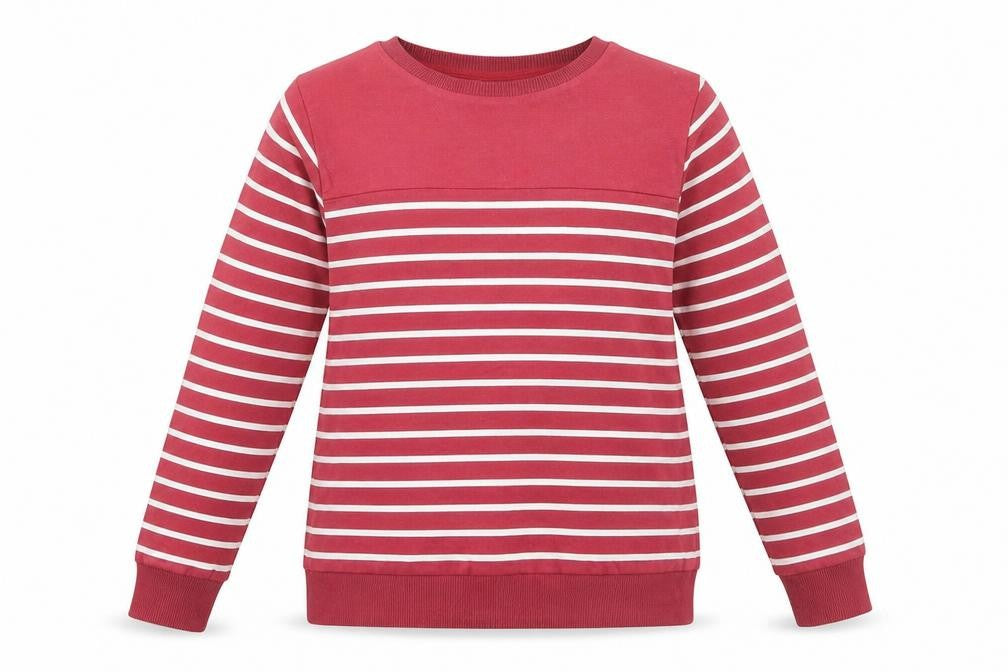 TU Womens Red Striped  Basic Blouse Size 8