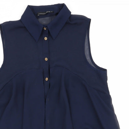 Preloved Atmosphere Womens Blue   Basic Button-Up Size 10  - Layered - Detail