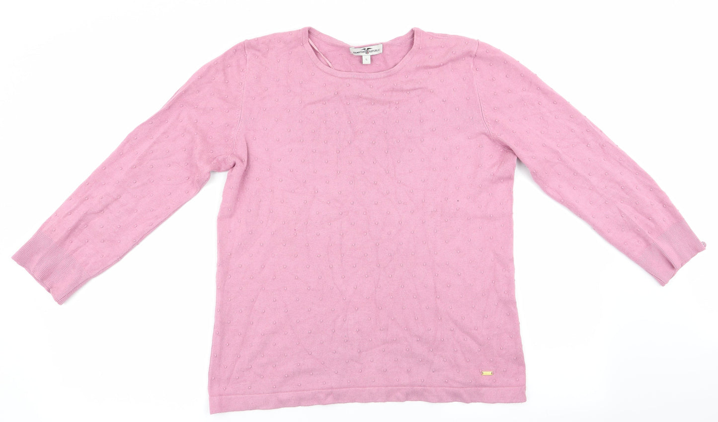 Hampton Republic Womens Pink Polka Dot  Pullover Jumper Size S