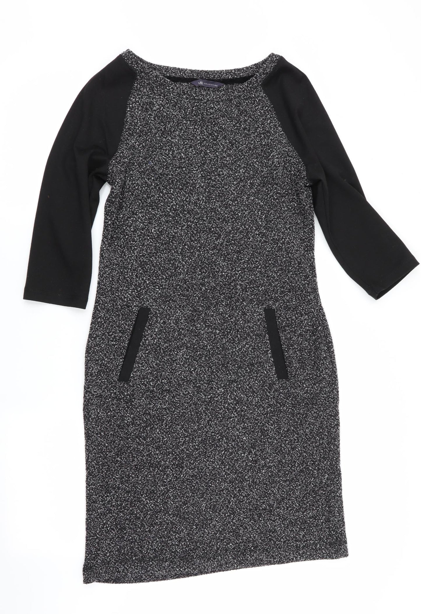 Marks and Spencer Womens Grey Colourblock  Bodycon  Size 10