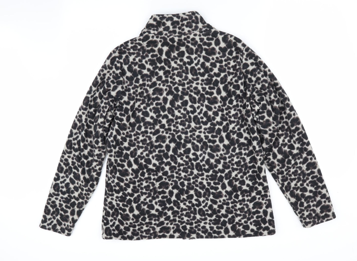 Active Womens Brown Animal Print  Jacket Coat   - Fleece Jacket