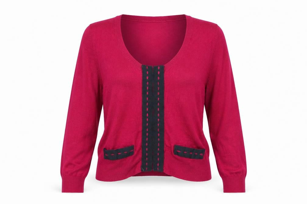 Sisley Womens Red   Cardigan Jumper Size L