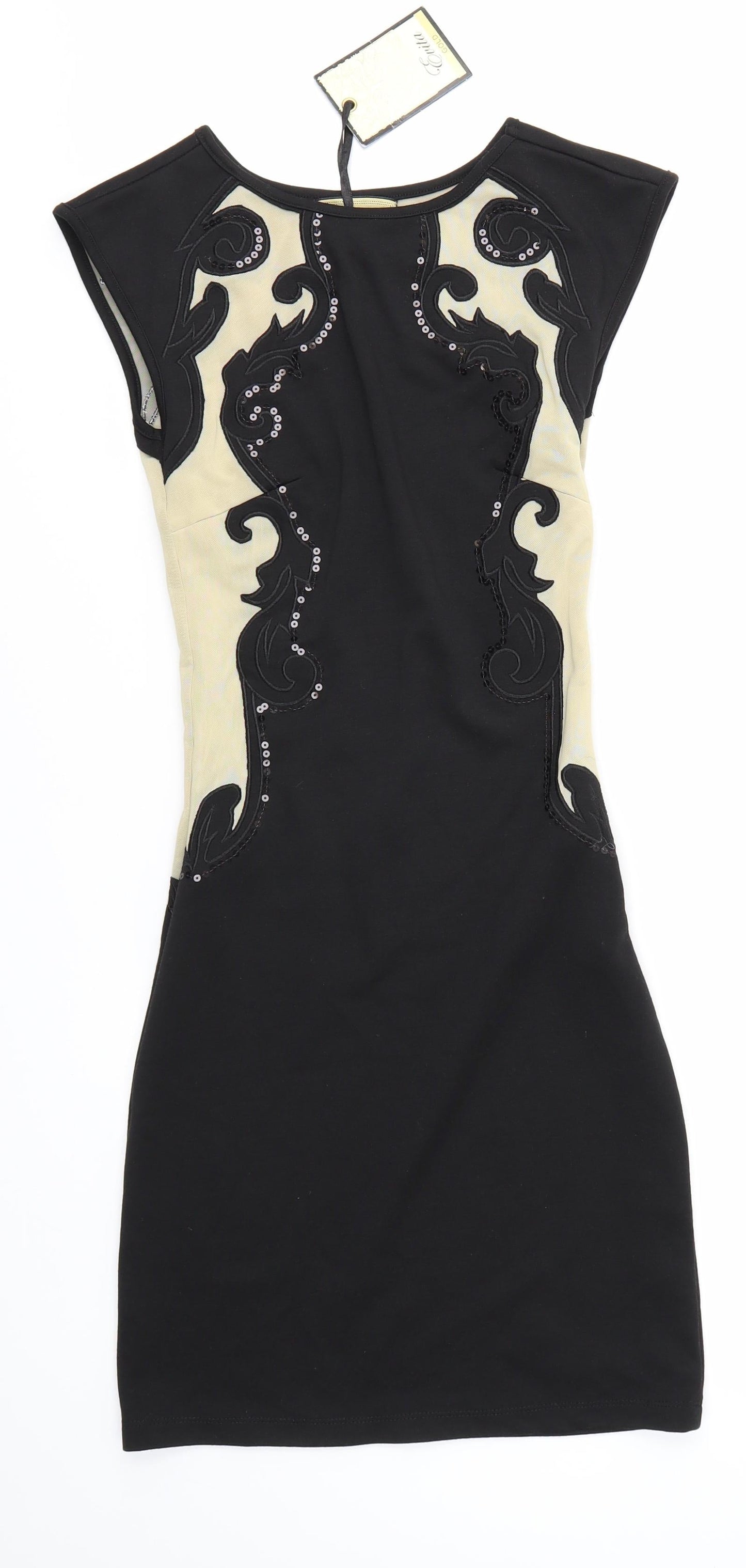 Evita Gold Womens Multicoloured   Bodycon  Size 6