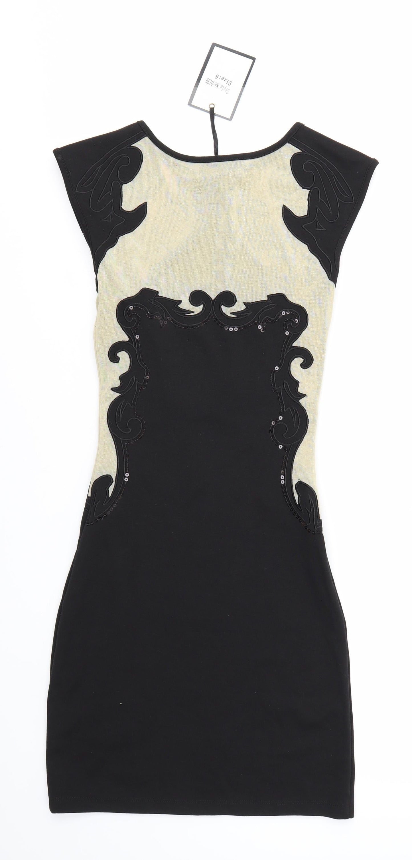Evita Gold Womens Multicoloured   Bodycon  Size 6
