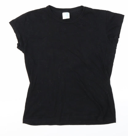 Preloved JHK Womens Black   Basic T-Shirt Size M  - MANFRED'S SOUL CAFE - Front
