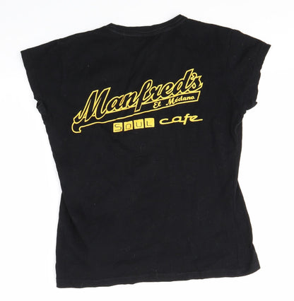 Preloved JHK Womens Black   Basic T-Shirt Size M  - MANFRED'S SOUL CAFE - Back