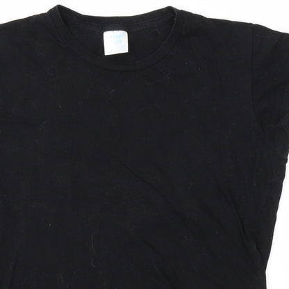 Preloved JHK Womens Black   Basic T-Shirt Size M  - MANFRED'S SOUL CAFE - Detail