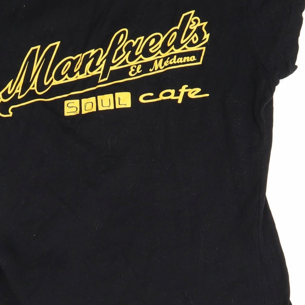 JHK Womens Black   Basic T-Shirt Size M  - MANFRED'S SOUL CAFE
