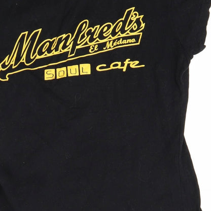 Preloved JHK Womens Black   Basic T-Shirt Size M  - MANFRED'S SOUL CAFE - Label