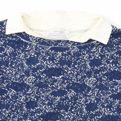 Marks & Spencer Womens Blue Floral  Pullover Jumper Size 10