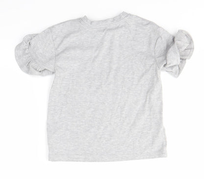 Preloved George Girls Grey   Basic Blouse Size 6-7 Years - Back