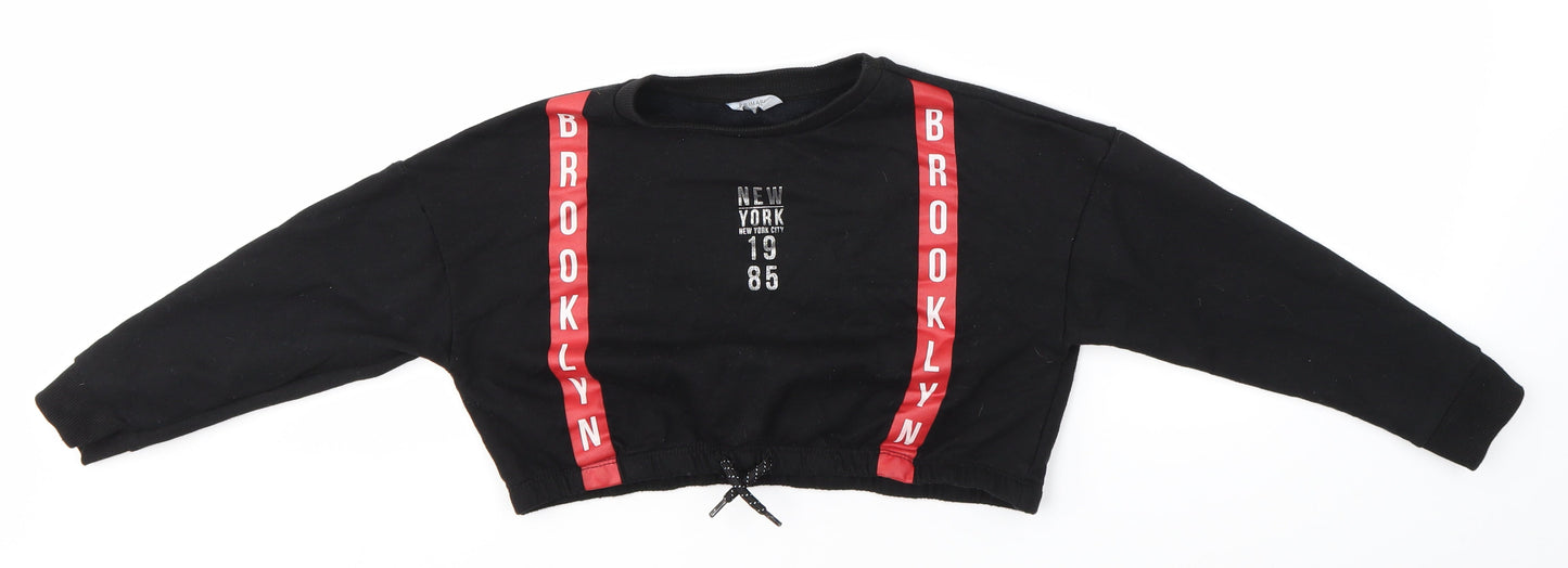 Primark Girls Black   Pullover Jumper Size 8-9 Years