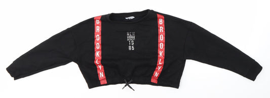 Primark Girls Black   Pullover Jumper Size 8-9 Years