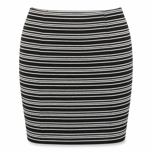 Matalan Womens Black Striped  Straight & Pencil Skirt Size 12