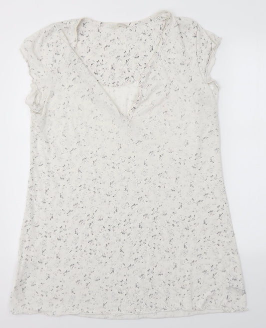Matalan Womens White Floral  Top Dress Size 12