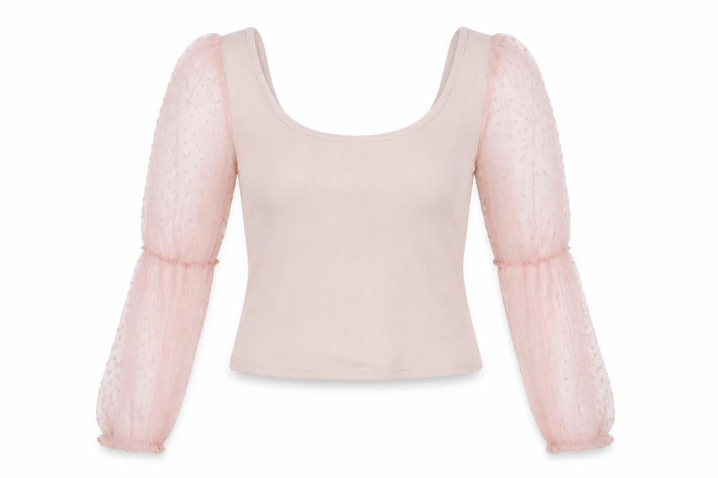 Lily Rose Womens Pink   Cropped Blouse Size 12