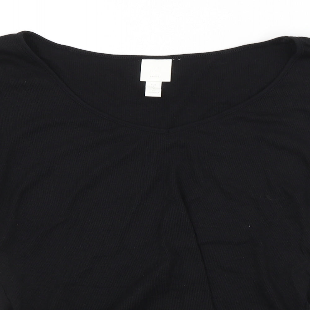 H&M Womens Black   Basic Blouse Size L