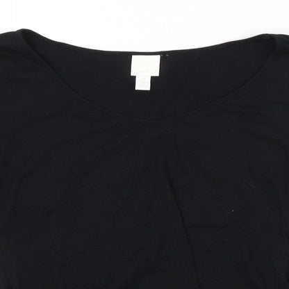 Preloved H&M Womens Black   Basic Blouse Size L - Detail