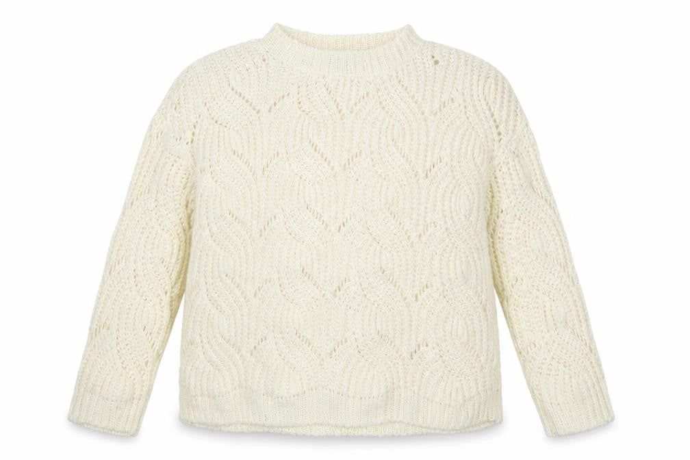 Miss Selfridge Womens White Striped  Pullover Jumper Size 10