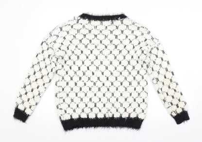 Quiz Womens White   Pullover Jumper Size XS