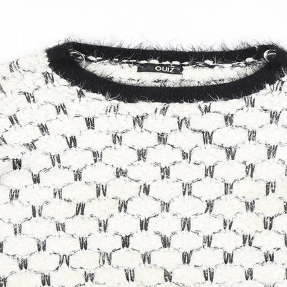 Quiz Womens White   Pullover Jumper Size XS