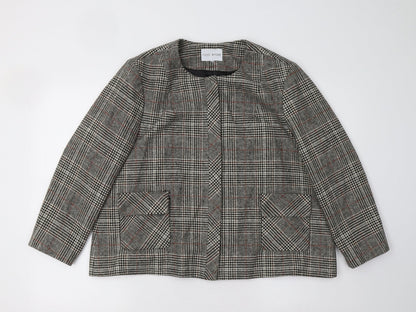 Next Womens Grey Check  Jacket Blazer Size L