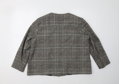 Next Womens Grey Check  Jacket Blazer Size L