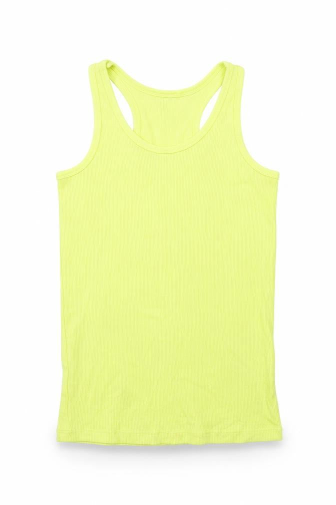 GIRLS COLLECTION Girls Yellow   Basic Tank Size 6-7 Years