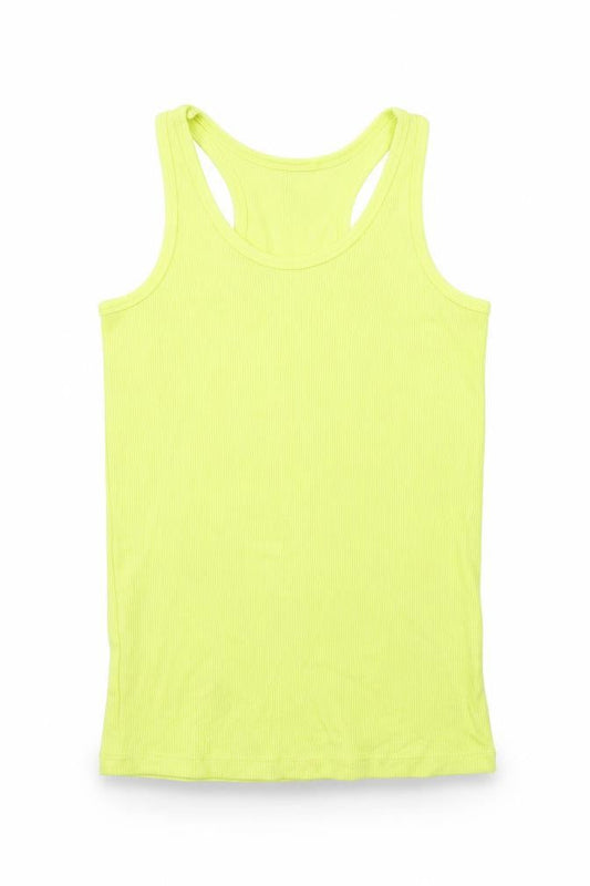 GIRLS COLLECTION Girls Yellow   Basic Tank Size 6-7 Years