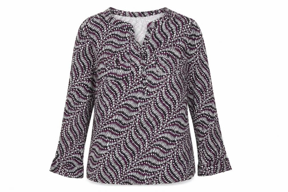 Preworn Womens Multicoloured Geometric  Basic T-Shirt Size 14