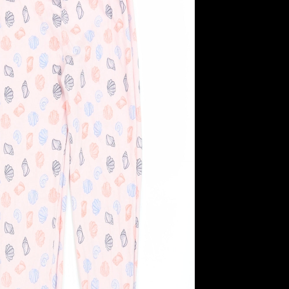 TU Girls Pink Solid   Pyjama Pants Size 9-10 Years  - SEASHELLS