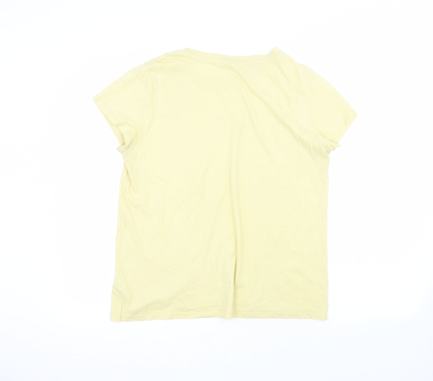 H&M Womens Yellow   Basic T-Shirt Size L