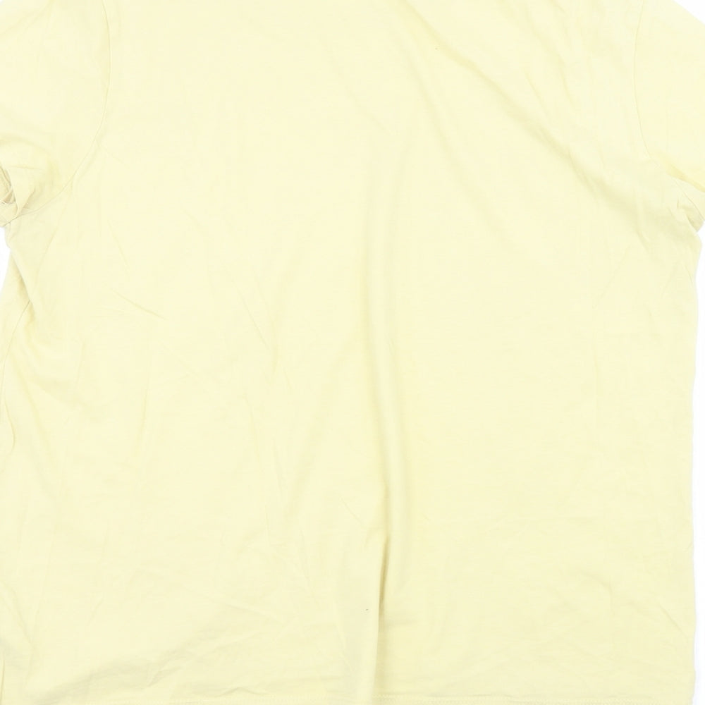 H&M Womens Yellow   Basic T-Shirt Size L