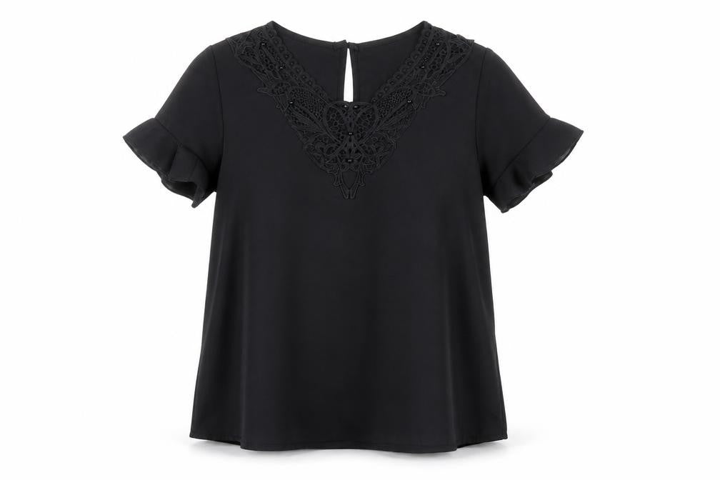 Contemplay Womens Black   Basic T-Shirt Size M