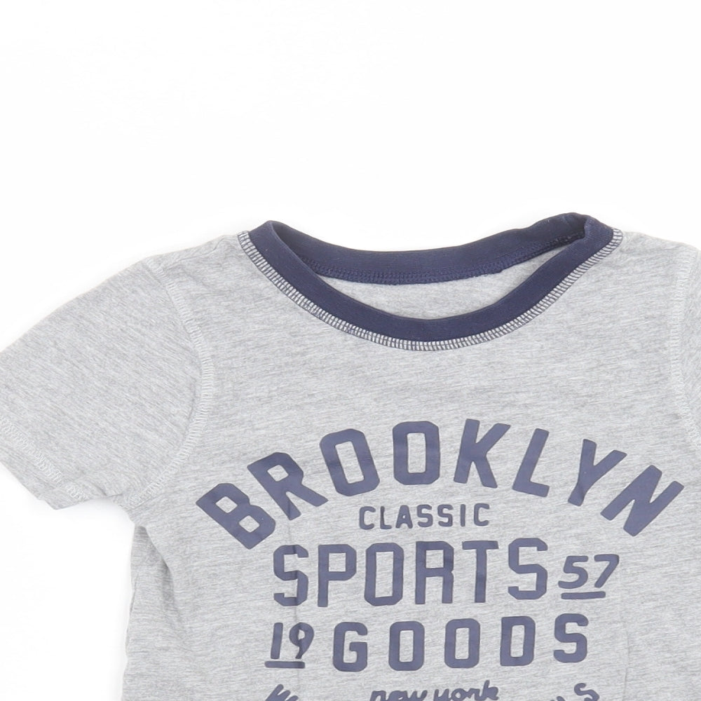 George Boys Grey   Basic T-Shirt Size 3-4 Years
