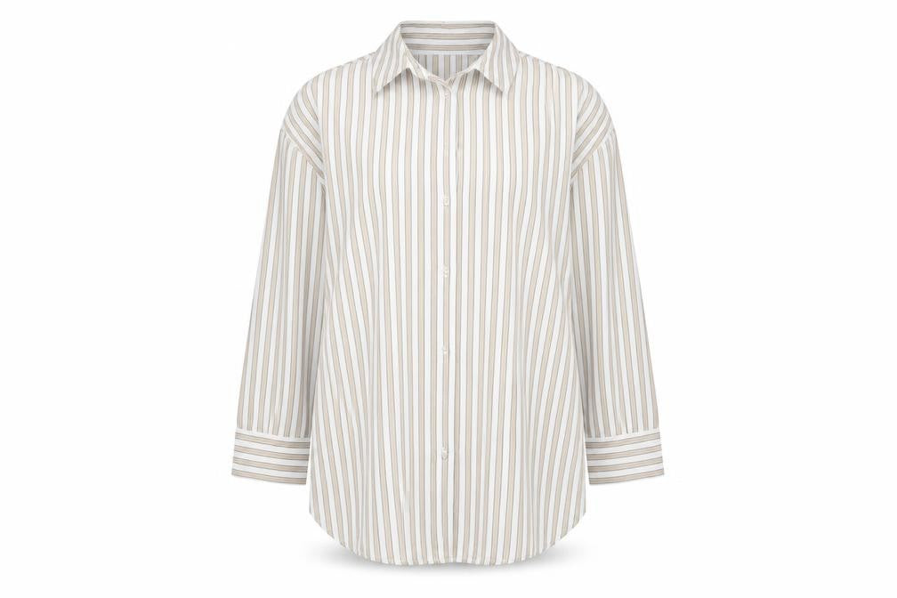 Zara Womens Beige Striped   Nightshirt Size S