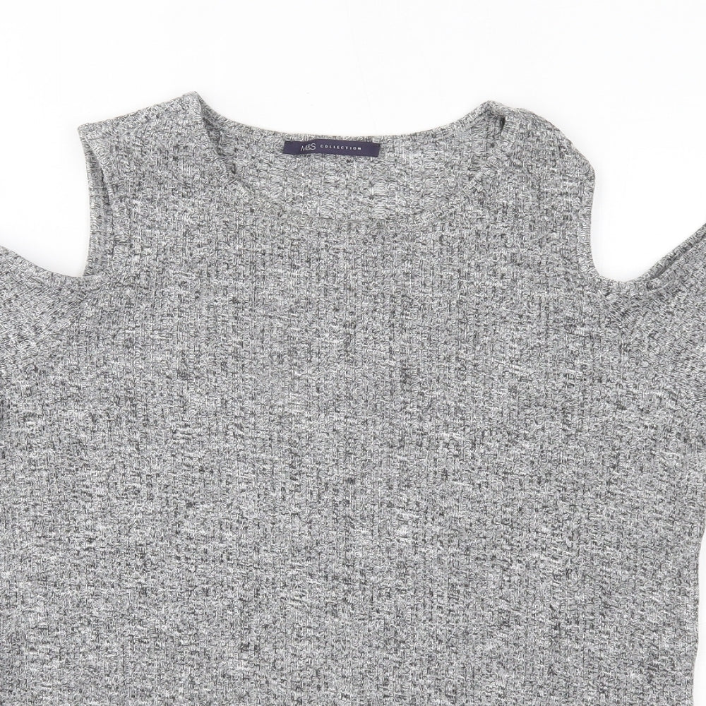 M&S Womens Grey   Pullover Jumper Size 16