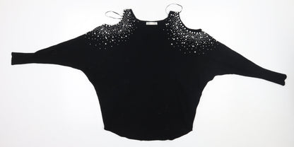 Tu Womens Black   Pullover Jumper One Size