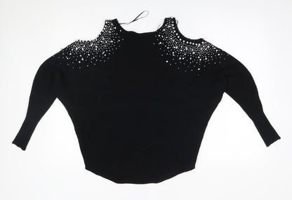 Tu Womens Black   Pullover Jumper One Size