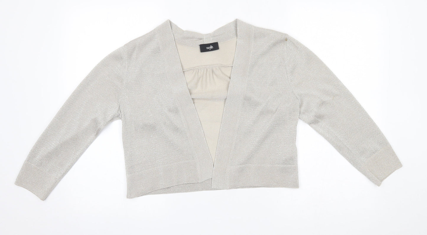 Wallis Womens Silver   Cardigan Jumper Size M