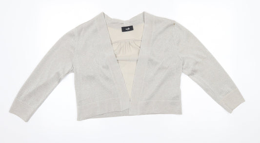 Wallis Womens Silver   Cardigan Jumper Size M