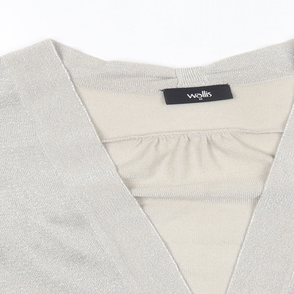 Wallis Womens Silver   Cardigan Jumper Size M