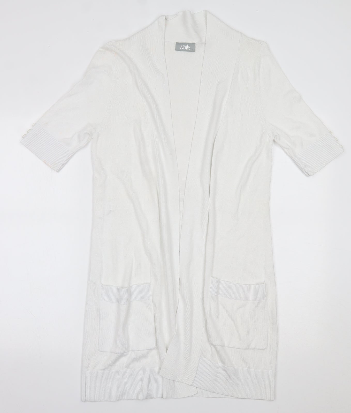 Wallis Womens White    Coatigan Size M